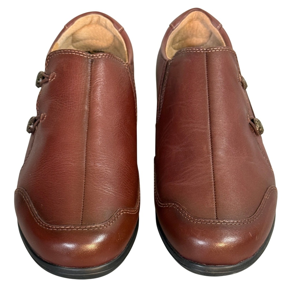 Taos Blend Brandy Brown Leather Slip On Loafers Shoes Womens 9W BLE-14156